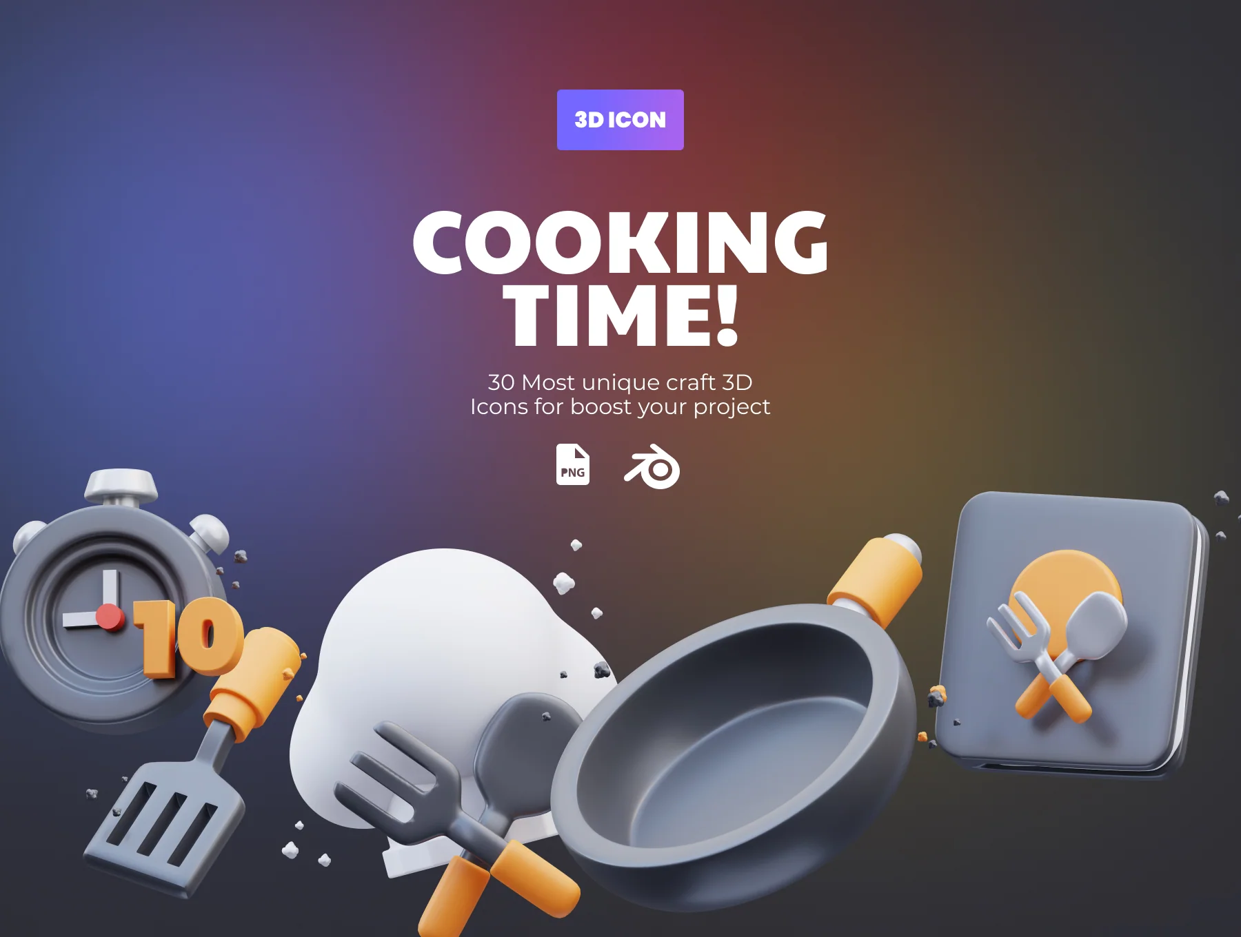 Cooking Time 3D Illustration