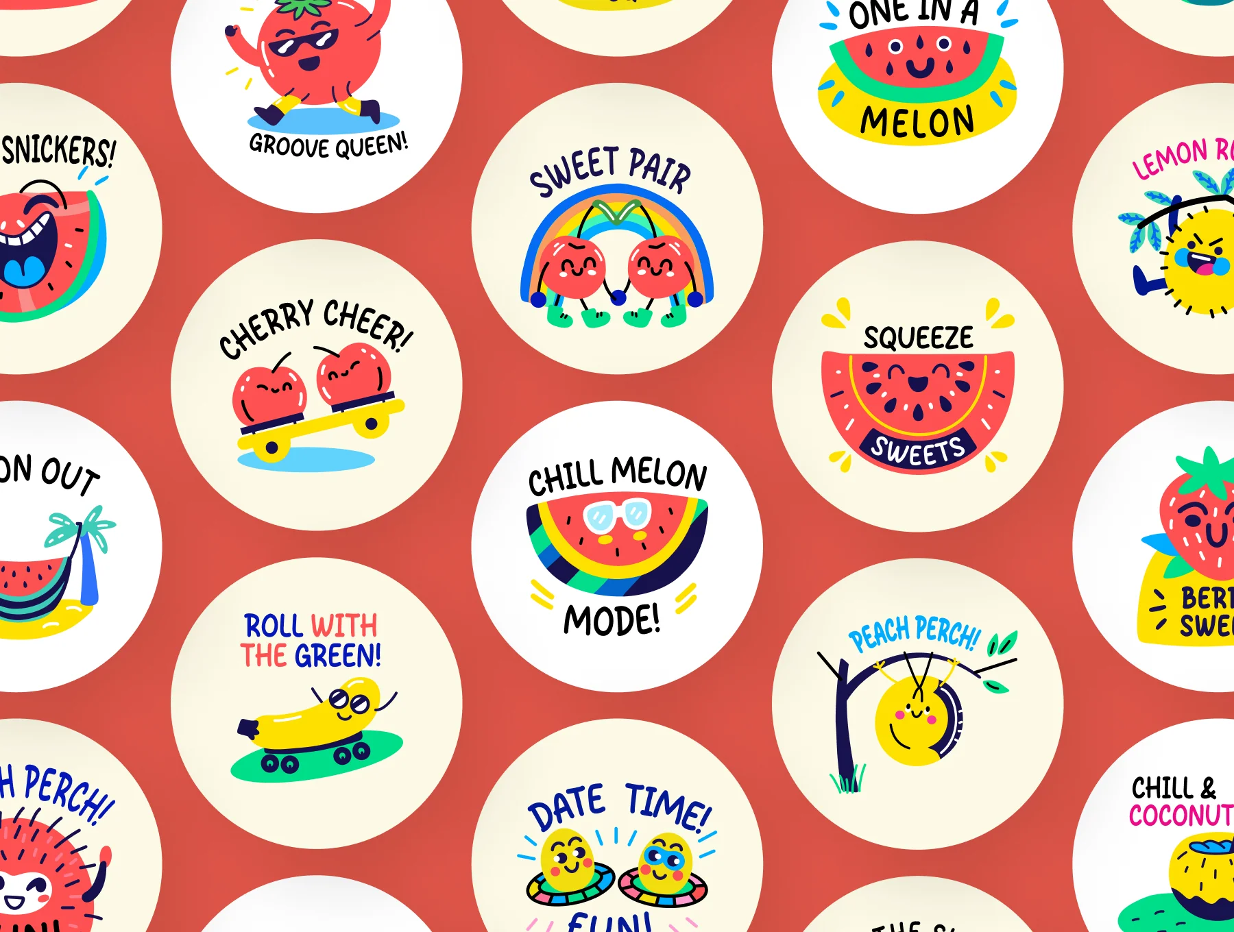 Cool Fruit Stickers Collection 6