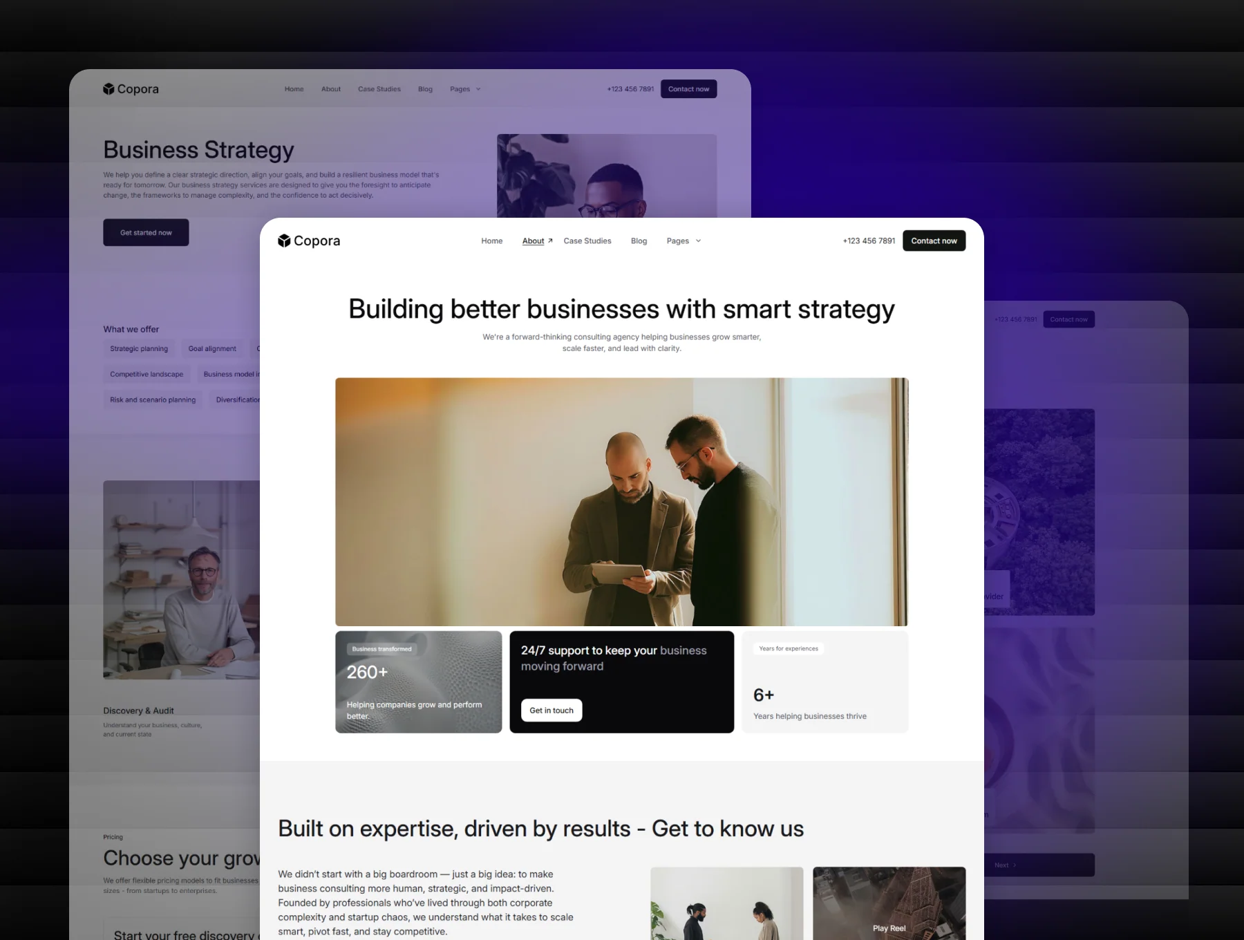 Copora - Tailwind CSS Business Consulting & Corporate Website 3