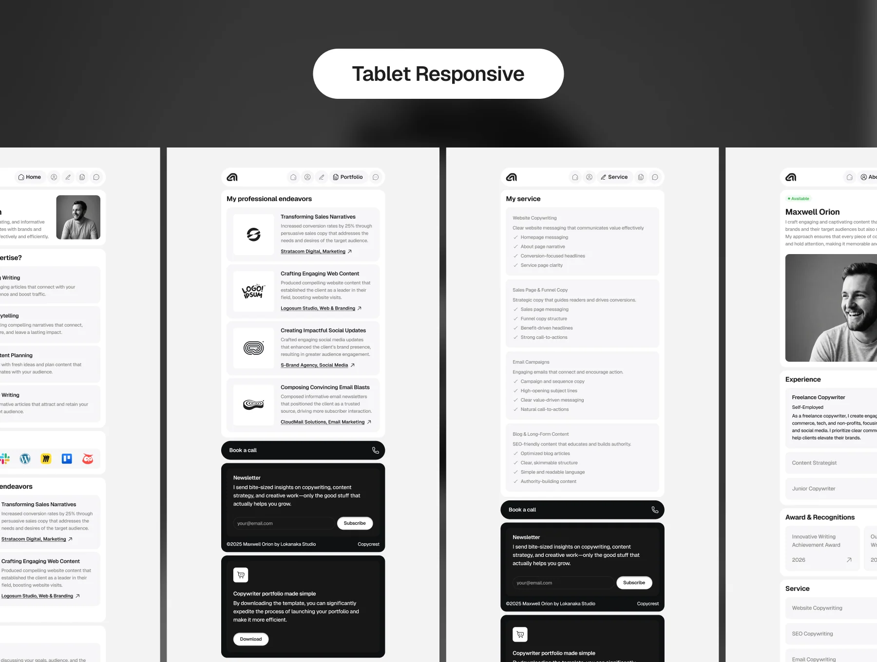 Copycrest - Copywriter Portfolio Website Template 9