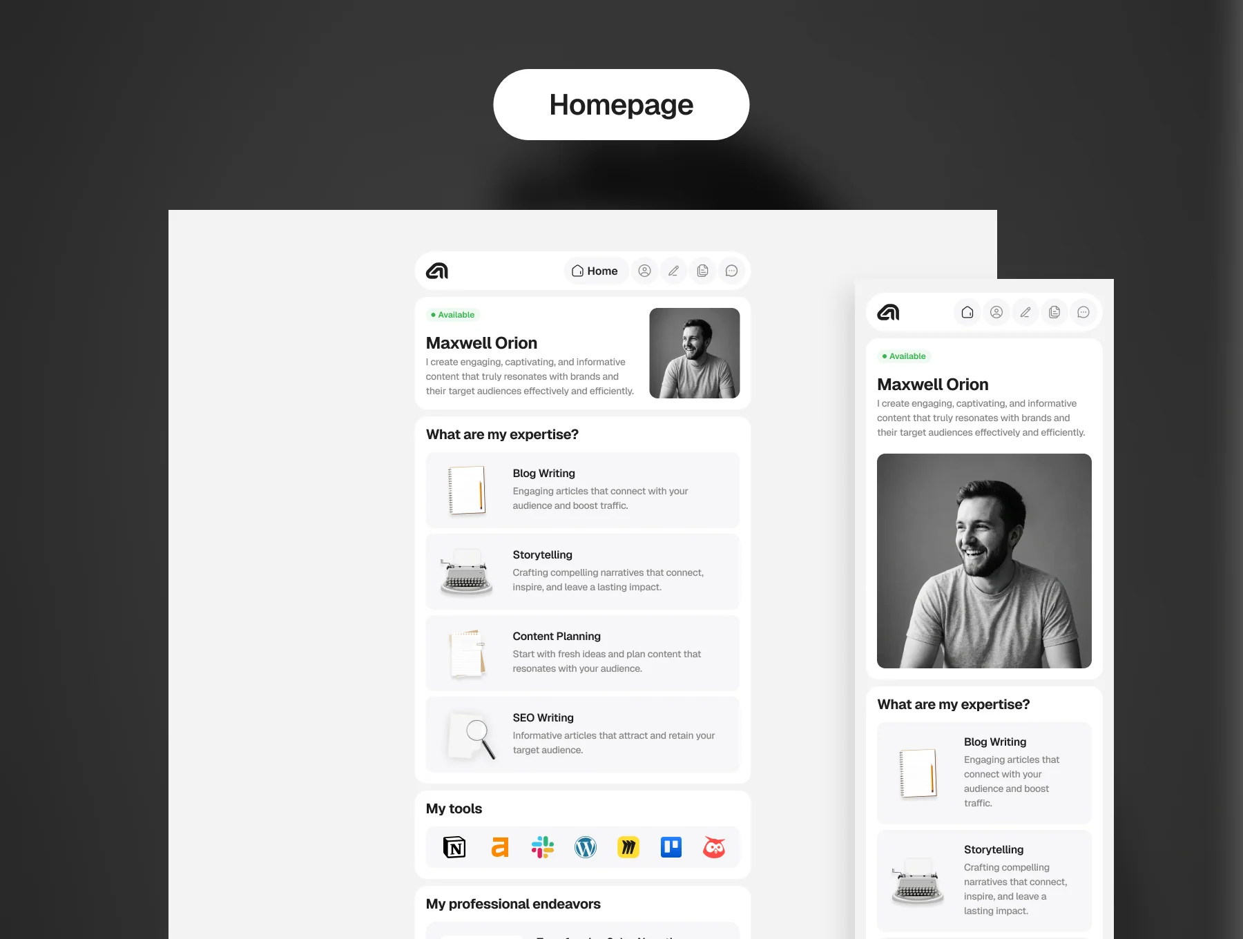 Copycrest - Copywriter Portfolio Website Template 2