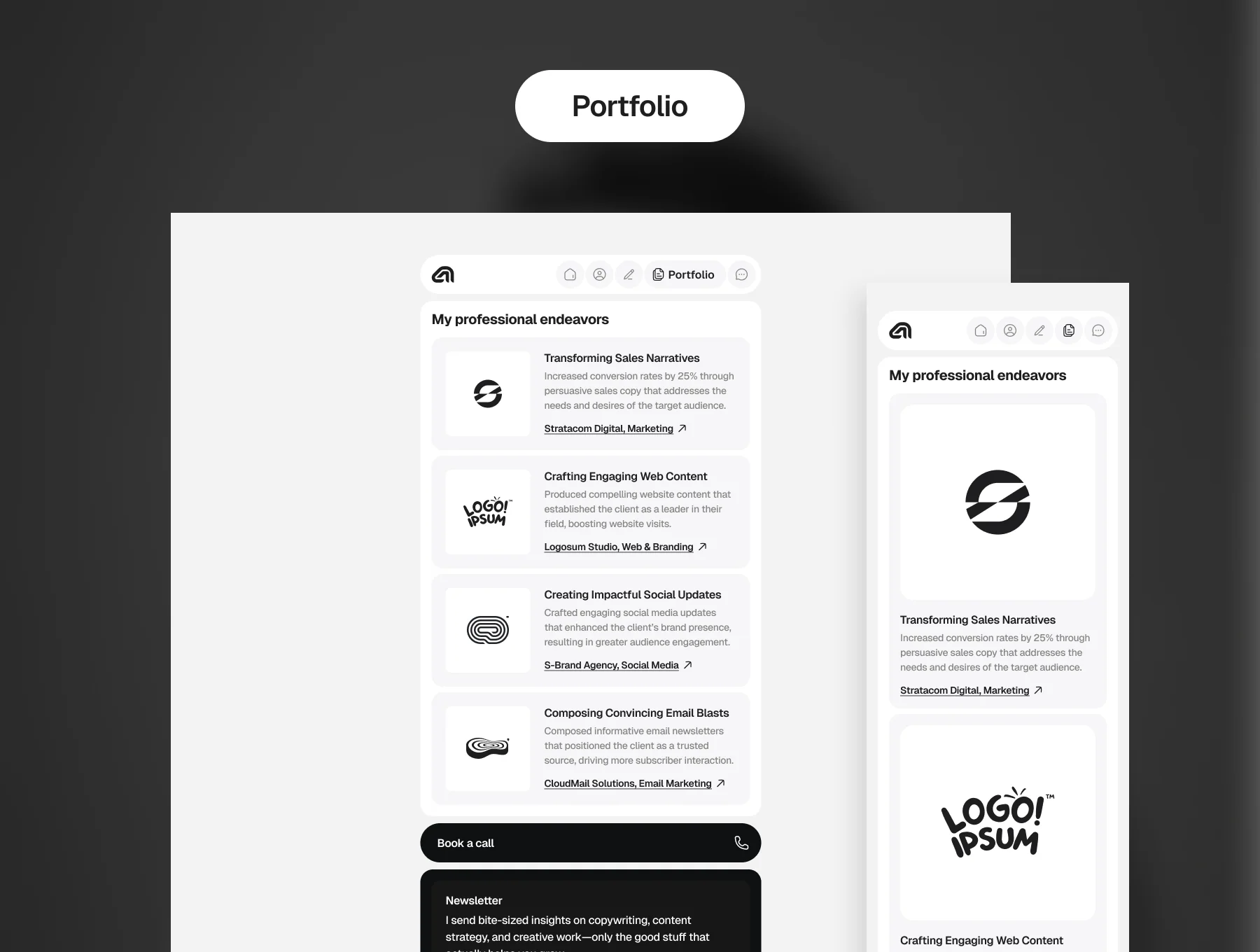 Copycrest - Copywriter Portfolio Website Template 4