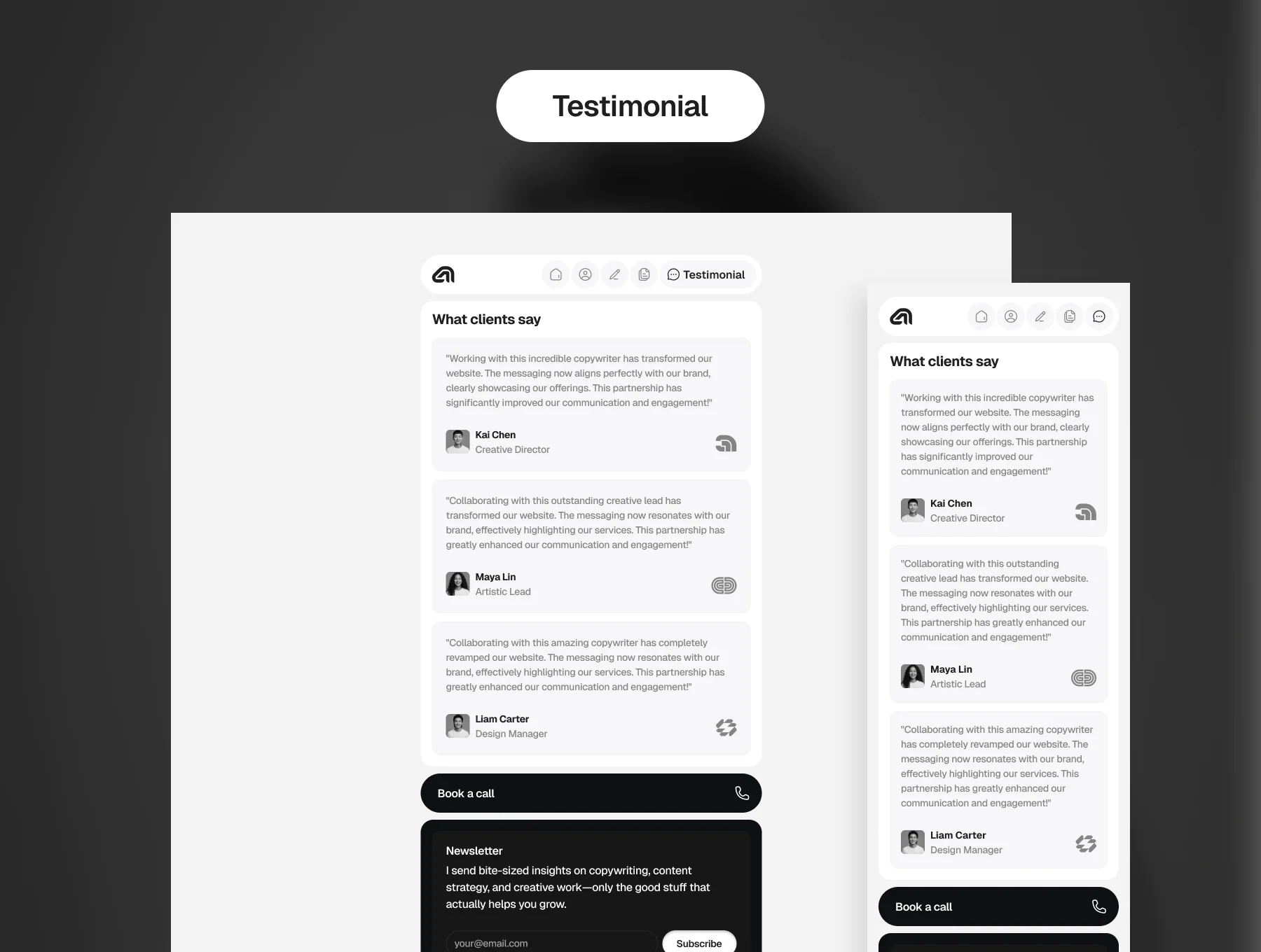 Copycrest - Copywriter Portfolio Website Template 6