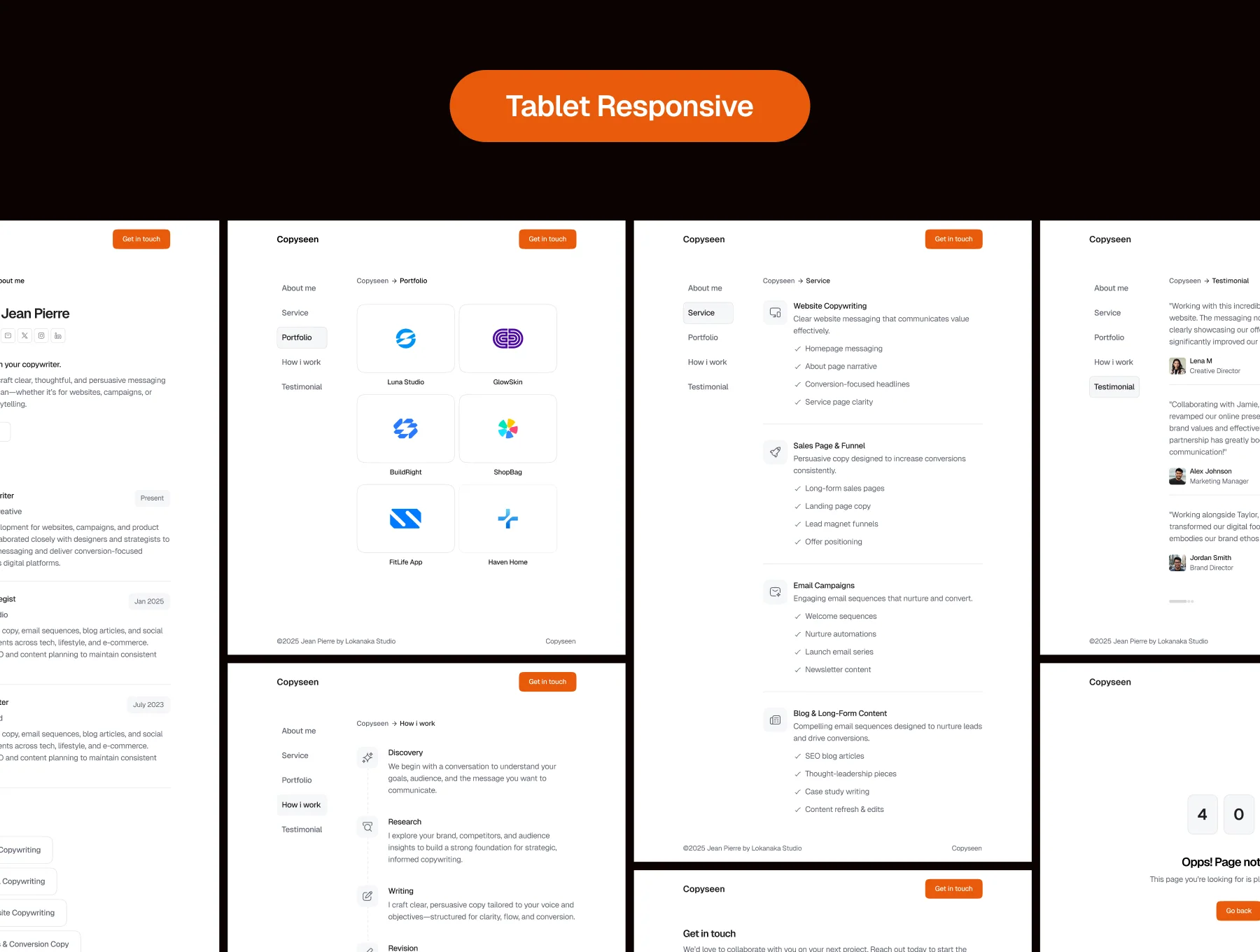 Copyseen  - Copywriter Portfolio Website Template 9