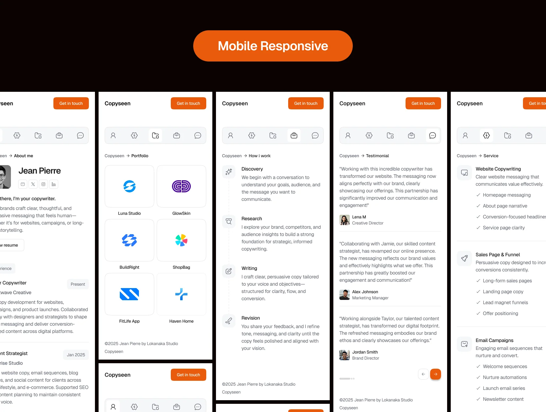 Copyseen  - Copywriter Portfolio Website Template 10