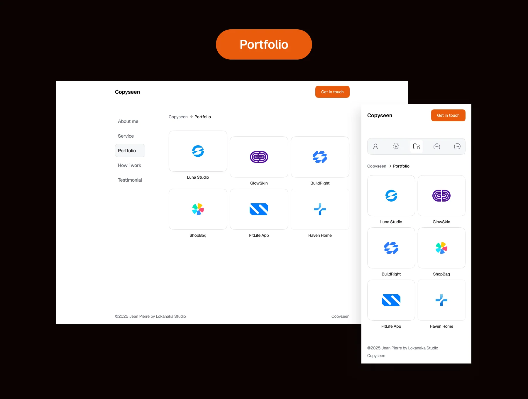 Copyseen  - Copywriter Portfolio Website Template 4