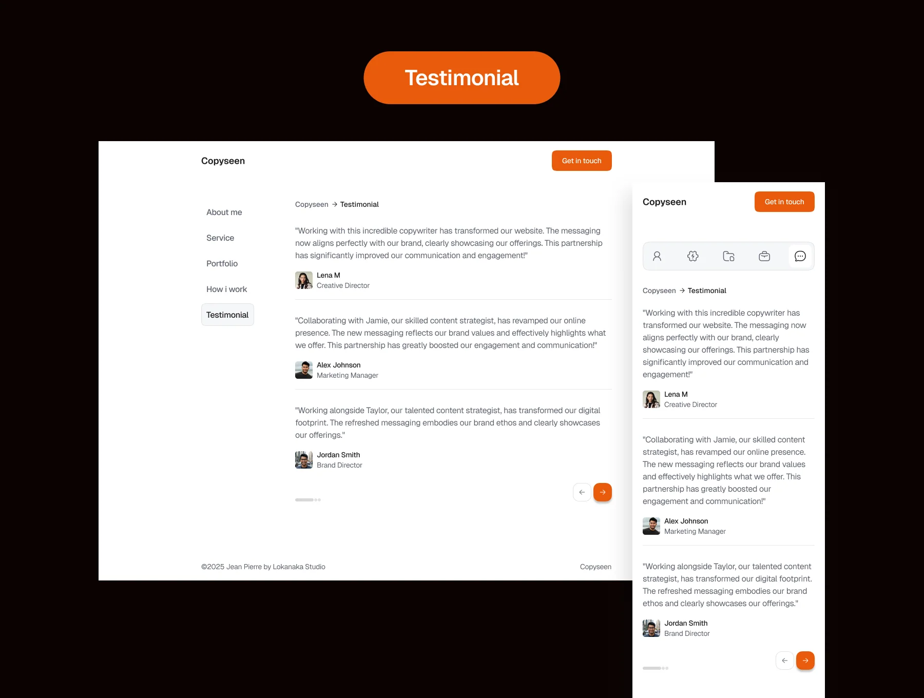 Copyseen  - Copywriter Portfolio Website Template 6