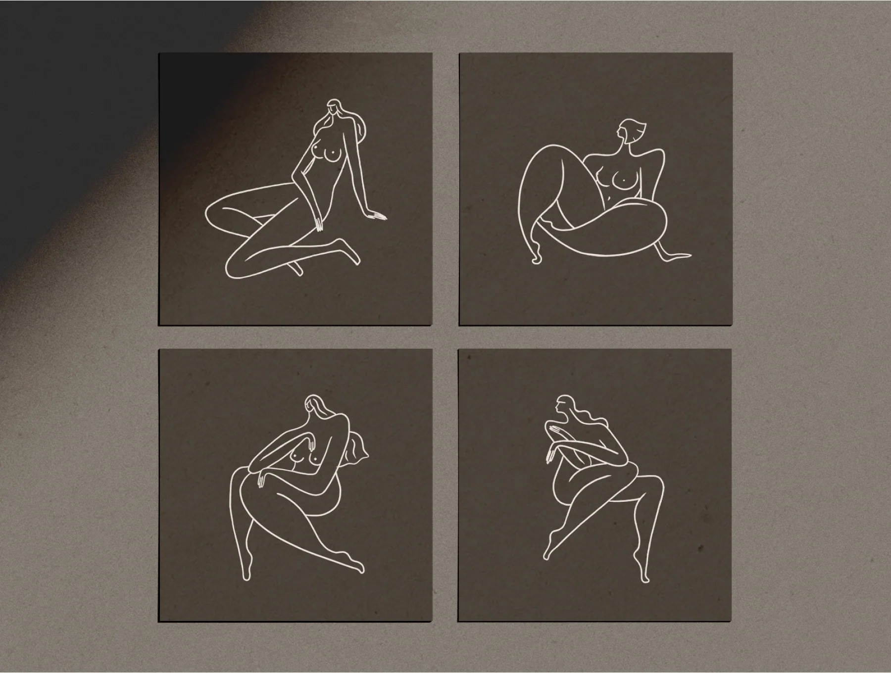Coral Feminine Line Drawings 7