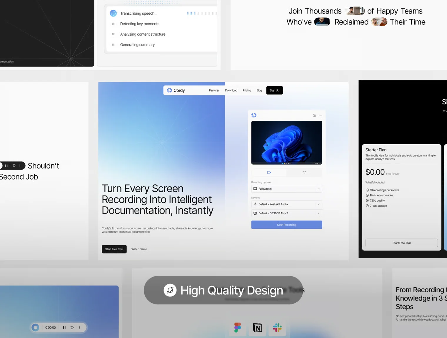 Cordy - Screen Recording Landing Page 2