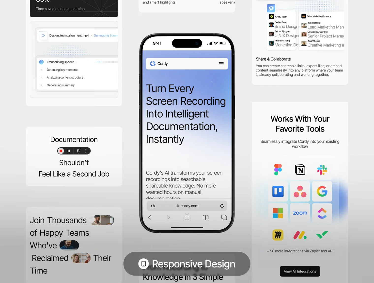 Cordy - Screen Recording Landing Page 3