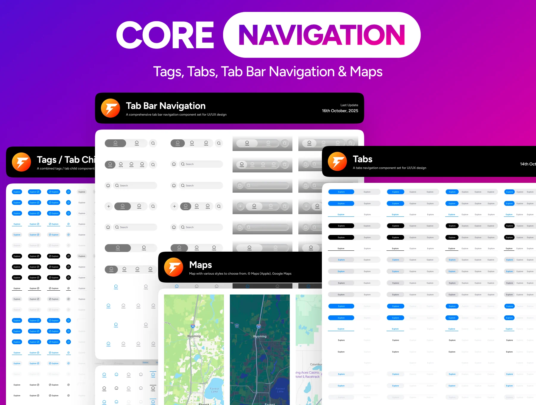 Core UI 17 Pro | iPhone 17 Pro Mobile UI Kit Design System with Liquid Glass 6