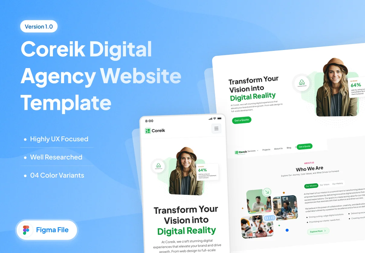 Coreik Digital Agency Website Template