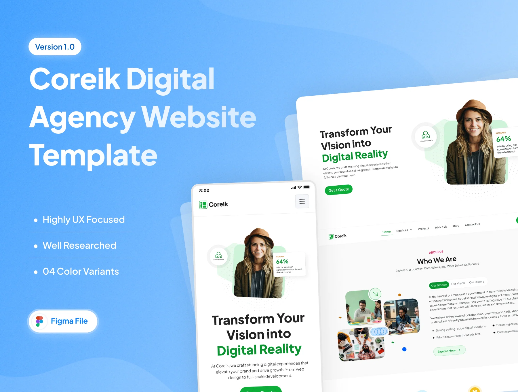 Coreik Digital Agency Website Template