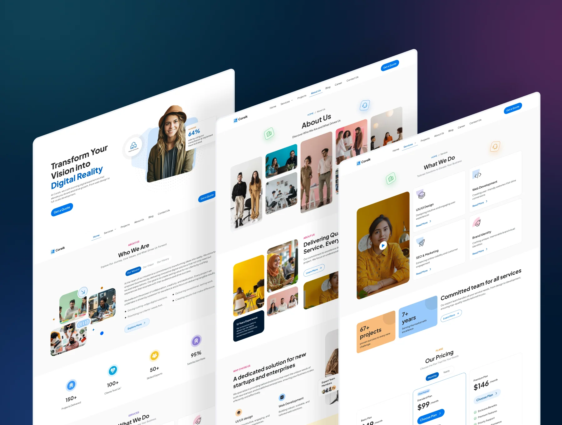 Coreik Digital Agency Website Template 7