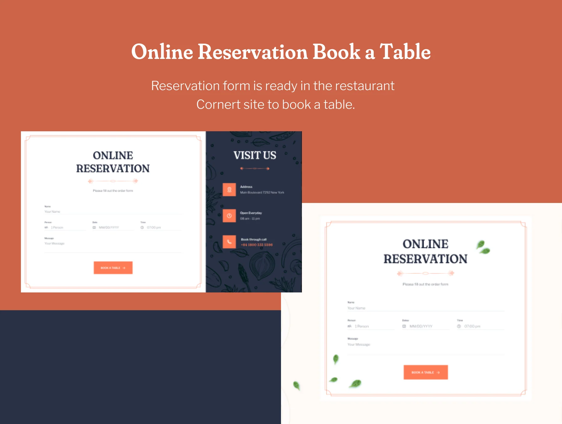Cornert Restaurant Theme UI Kit 2