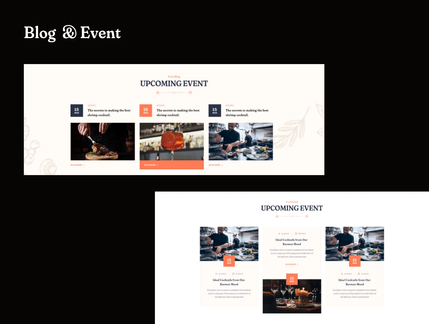 Cornert Restaurant Theme UI Kit 5