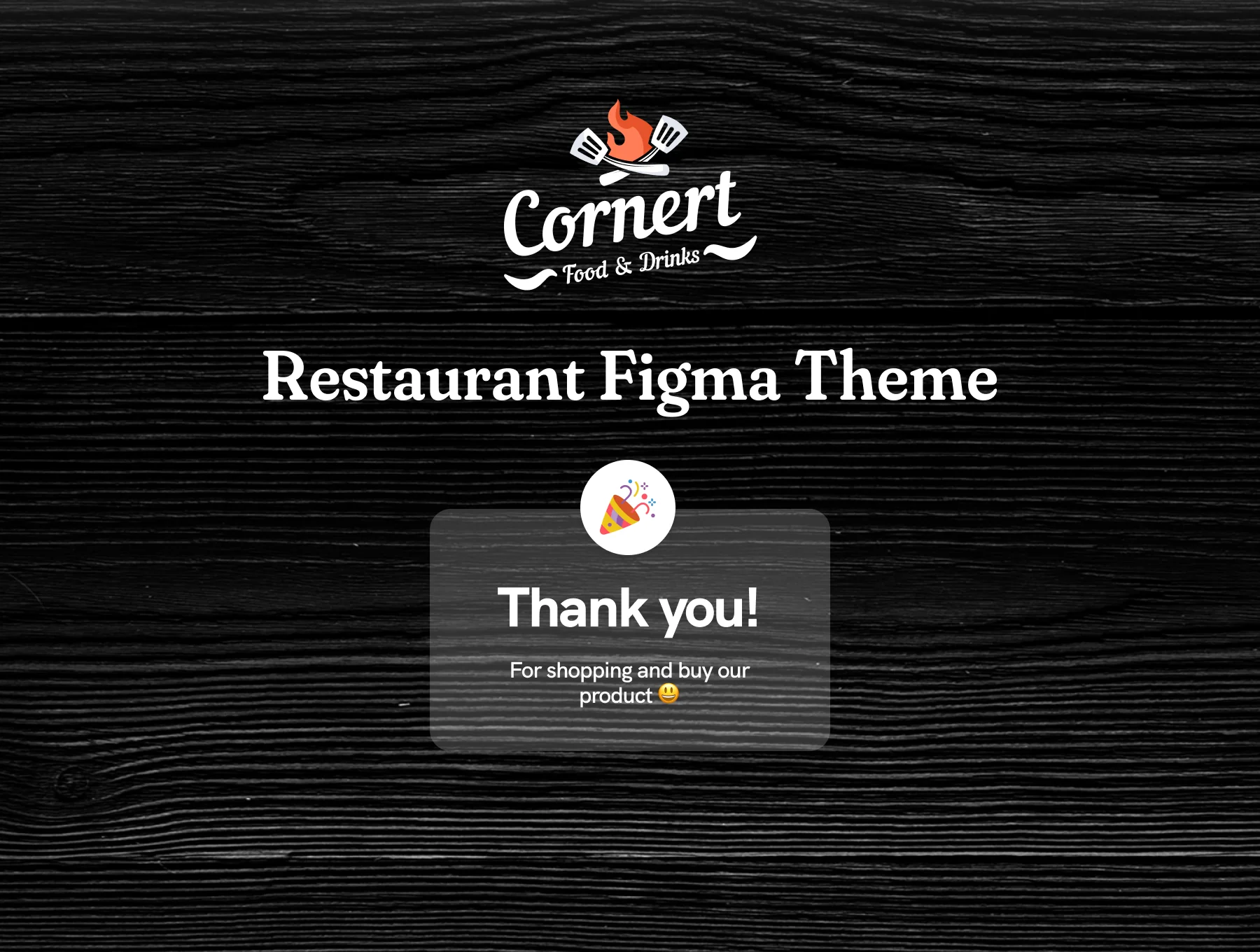 Cornert Restaurant Theme UI Kit 8
