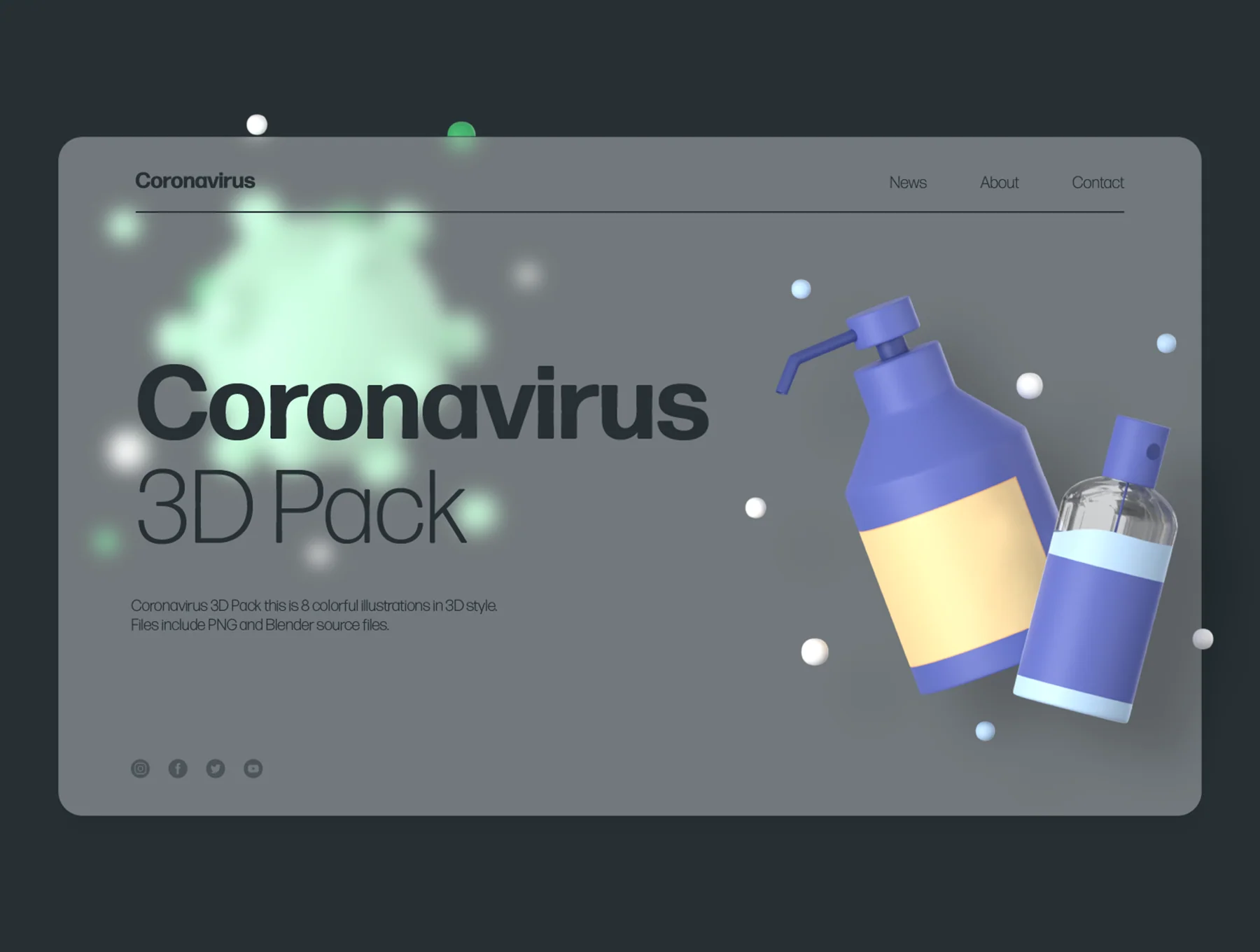Coronavirus 3D Pack 5