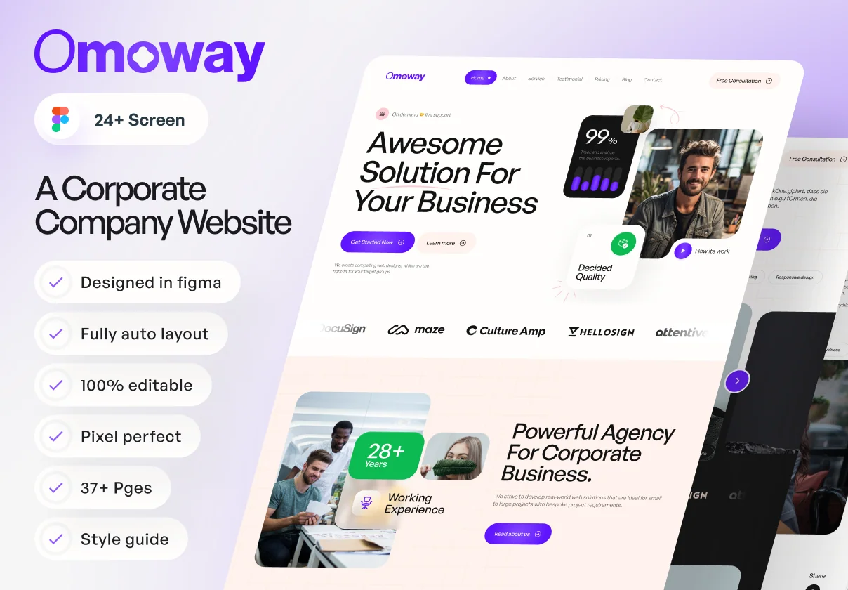 Corporate Agency Website UI Kit