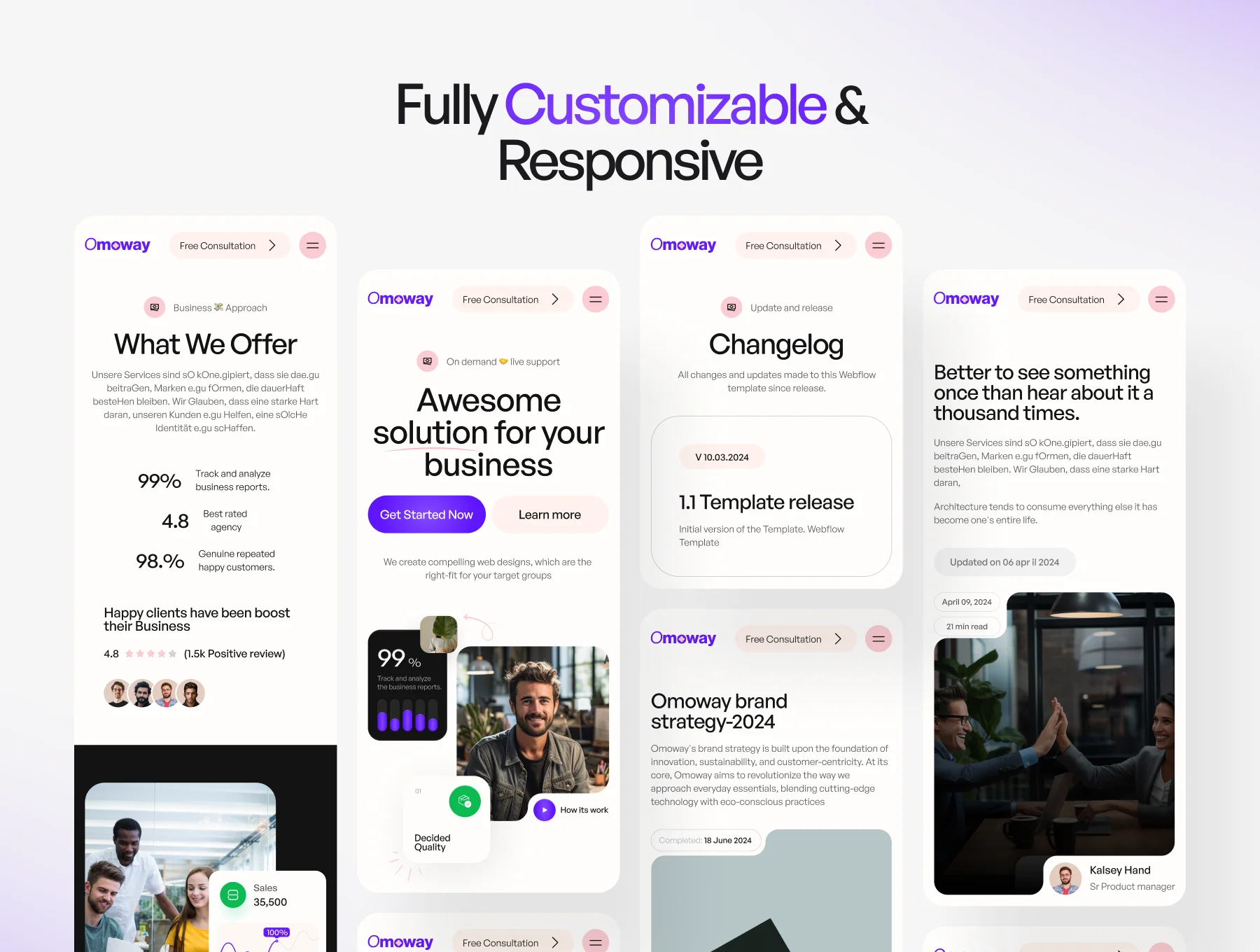Corporate Agency Website UI Kit 2