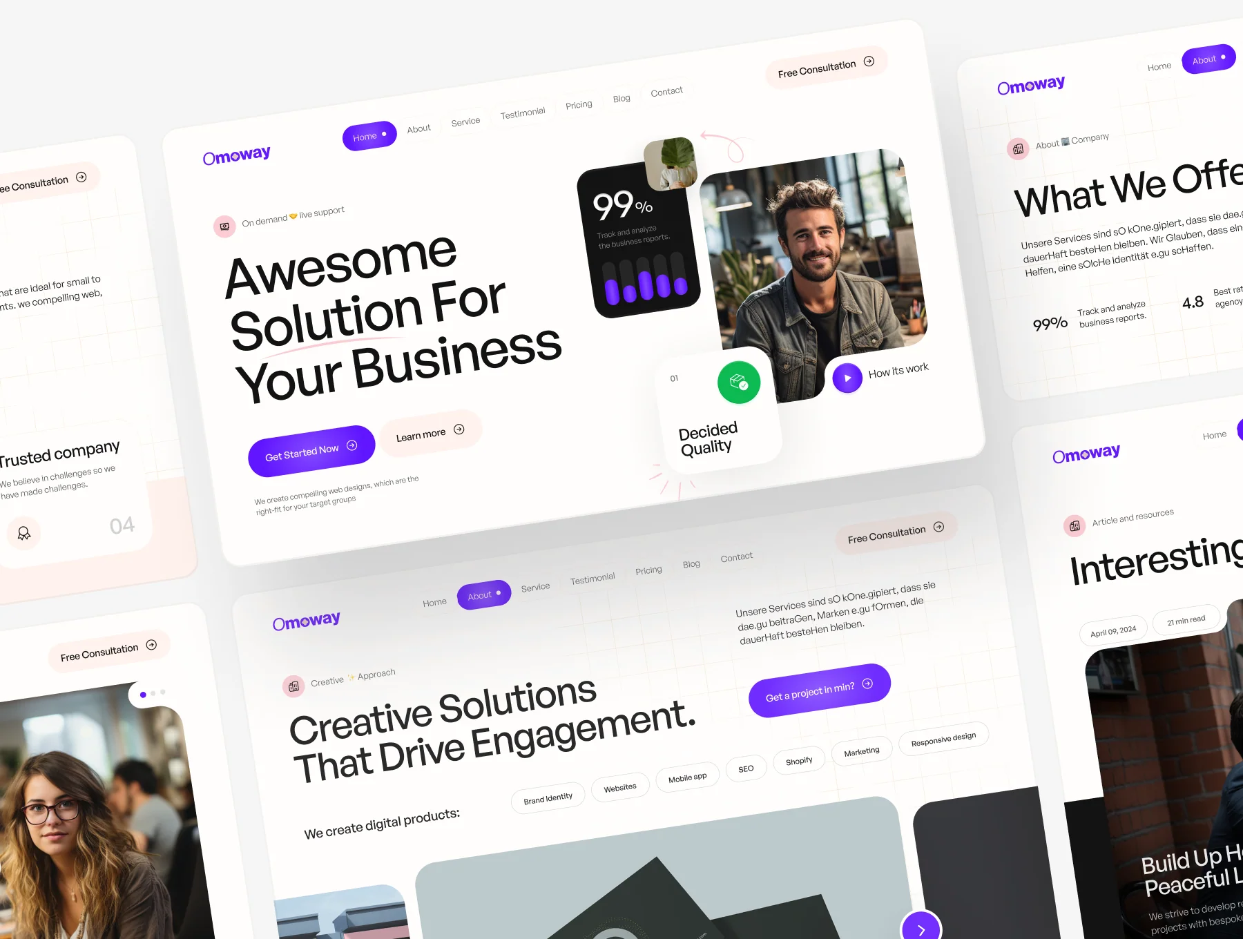 Corporate Agency Website UI Kit 4