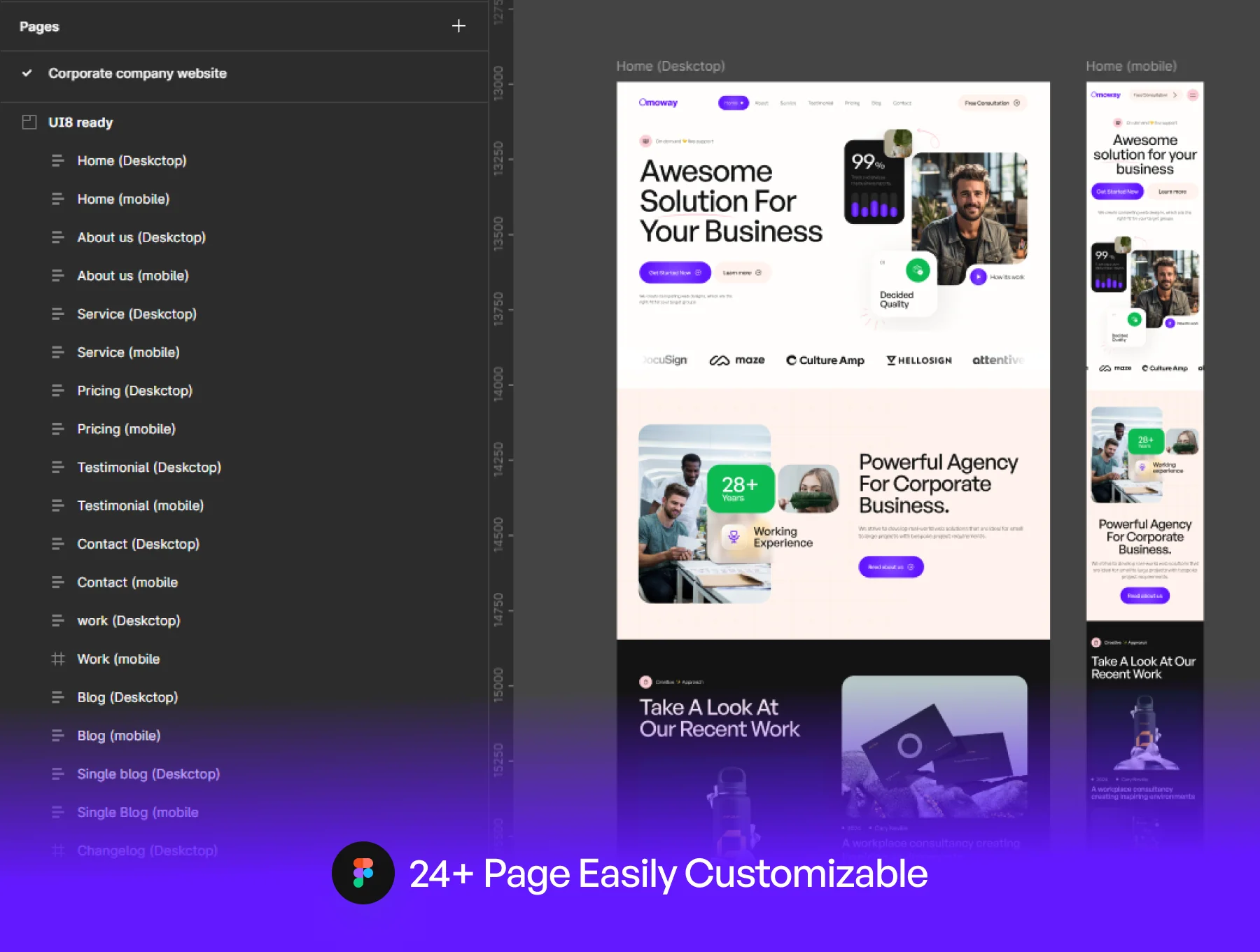 Corporate Agency Website UI Kit 7