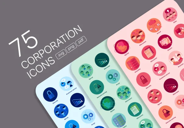 Corporation Icon Set