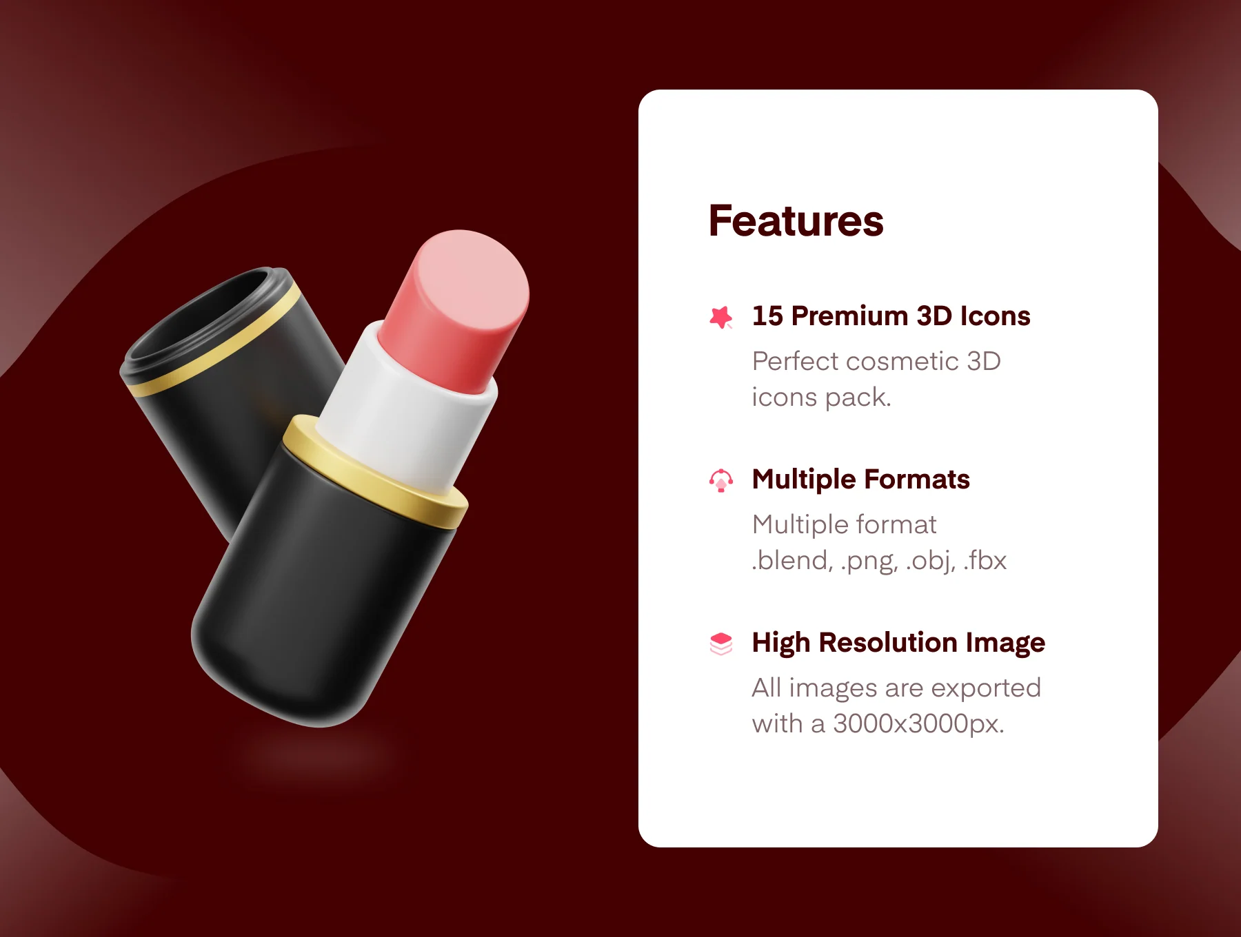 Cosmetic Products 3D Icon 2