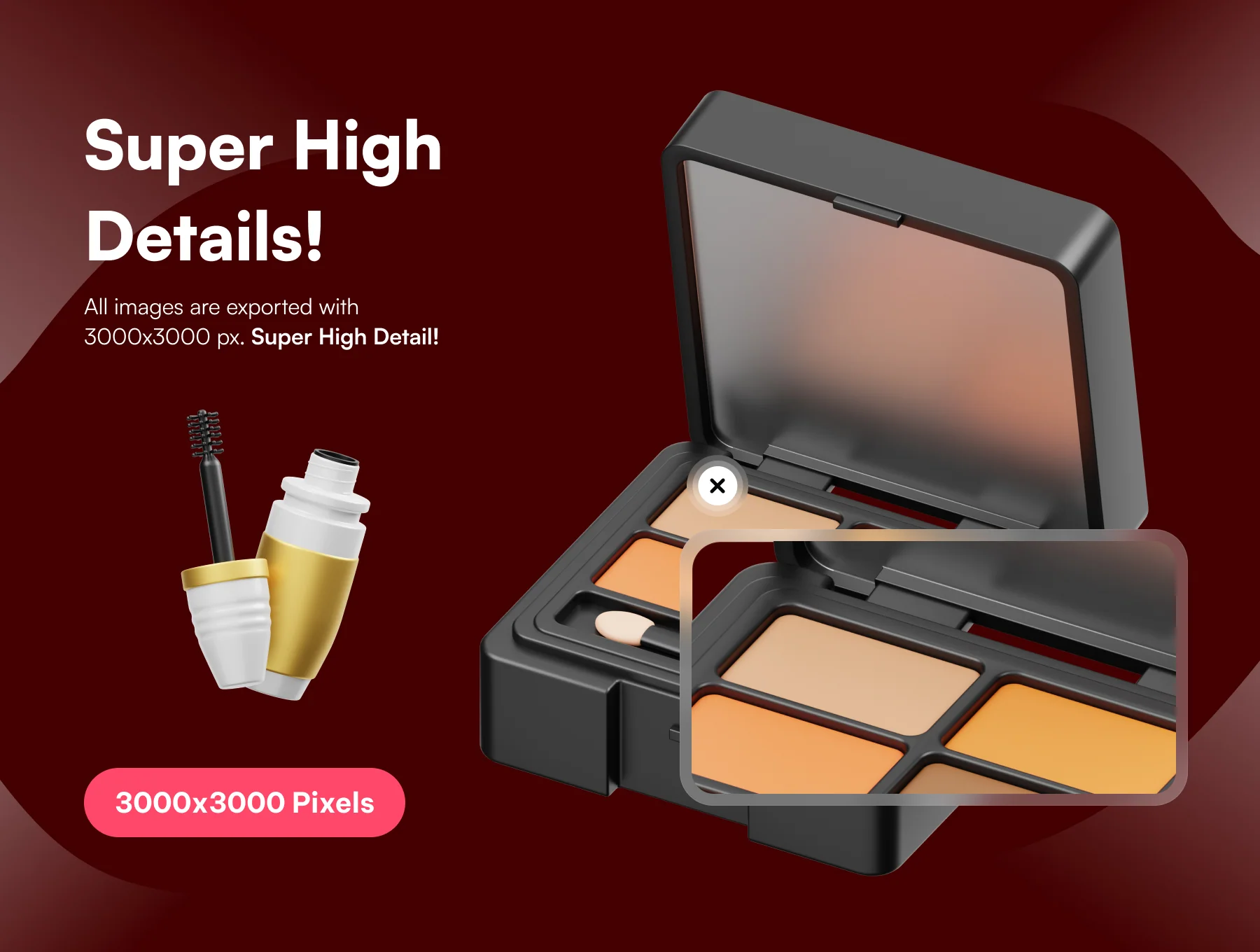Cosmetic Products 3D Icon 3