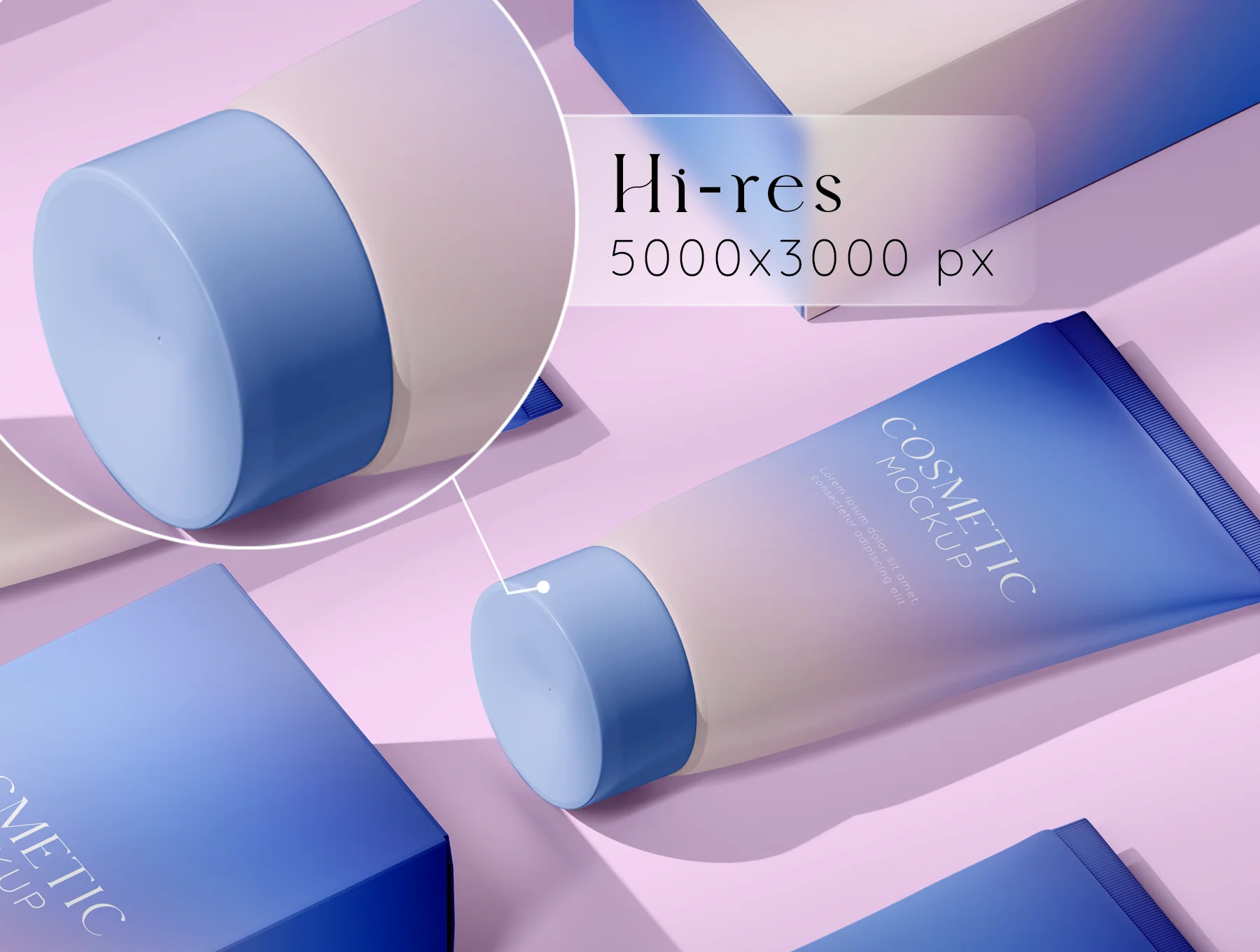 Cosmetic Tube & Box Mockup Set 2