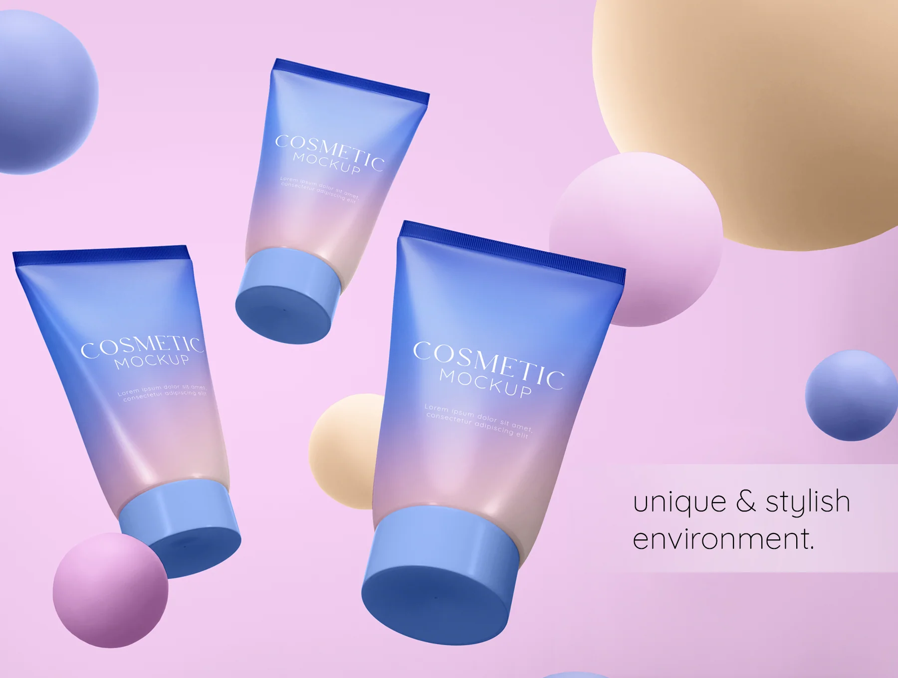 Cosmetic Tube & Box Mockup Set 6