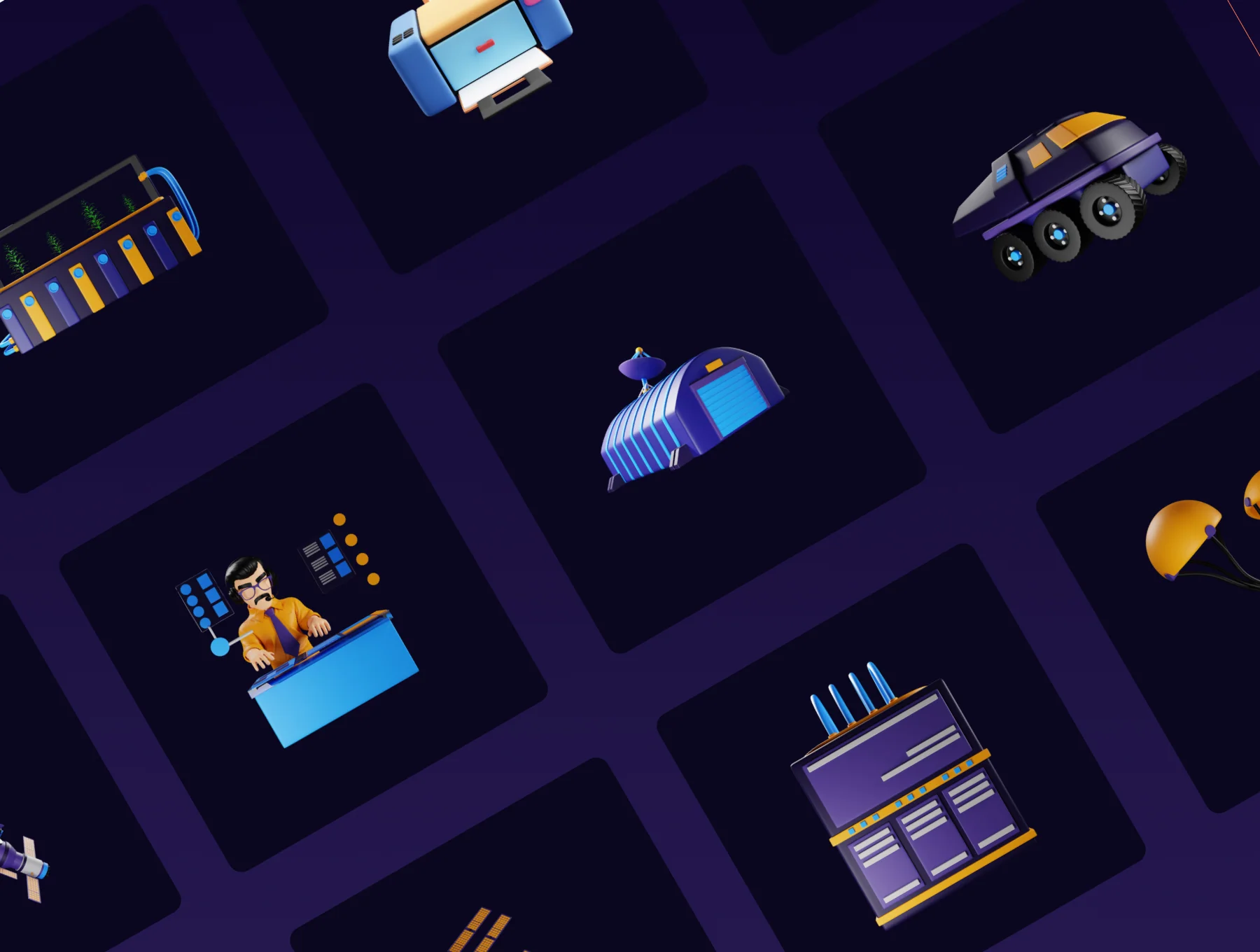 Cosmic 3D | Space Station 3D Icon Pack 6