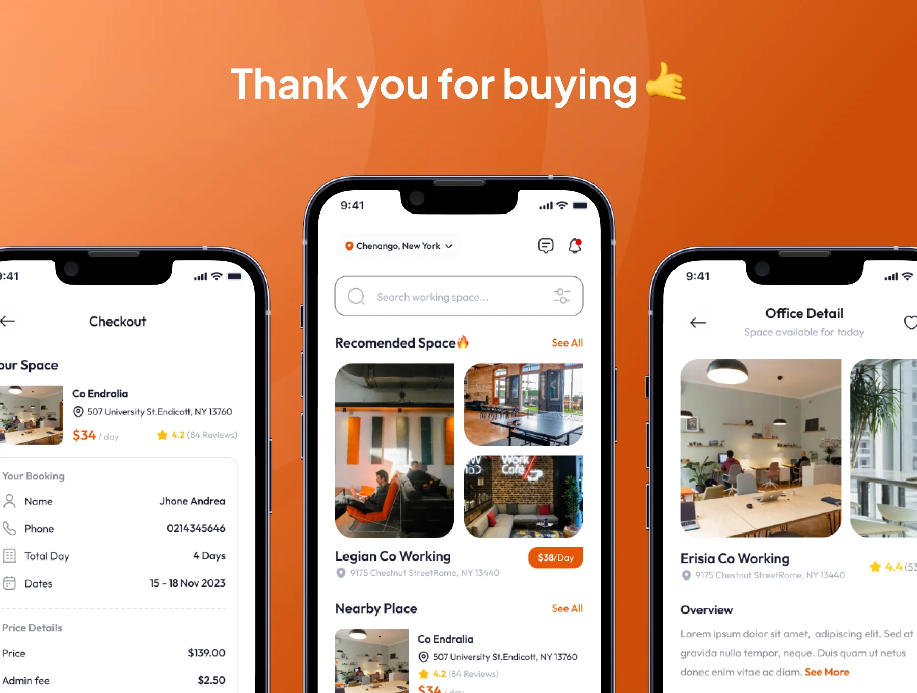 CoSpace - Rent Working Space App Ui Kits 6
