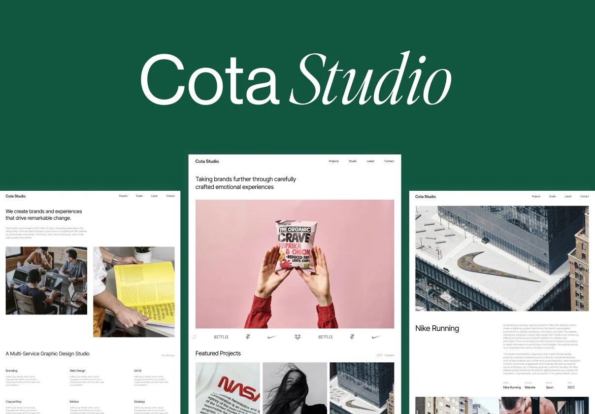 Cota Studio - Creative Portfolio
