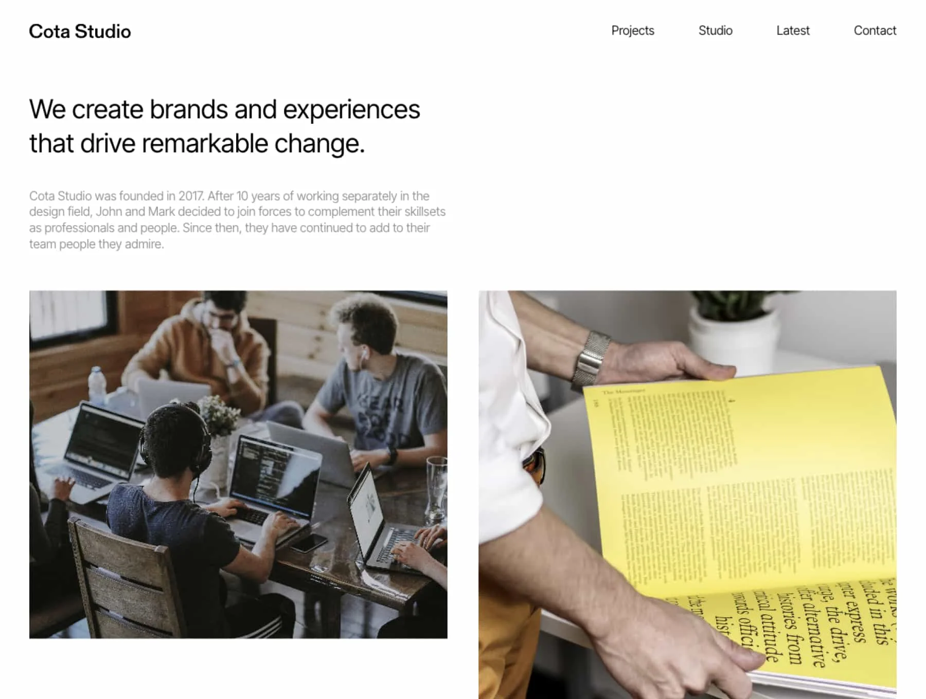 Cota Studio - Creative Portfolio 3