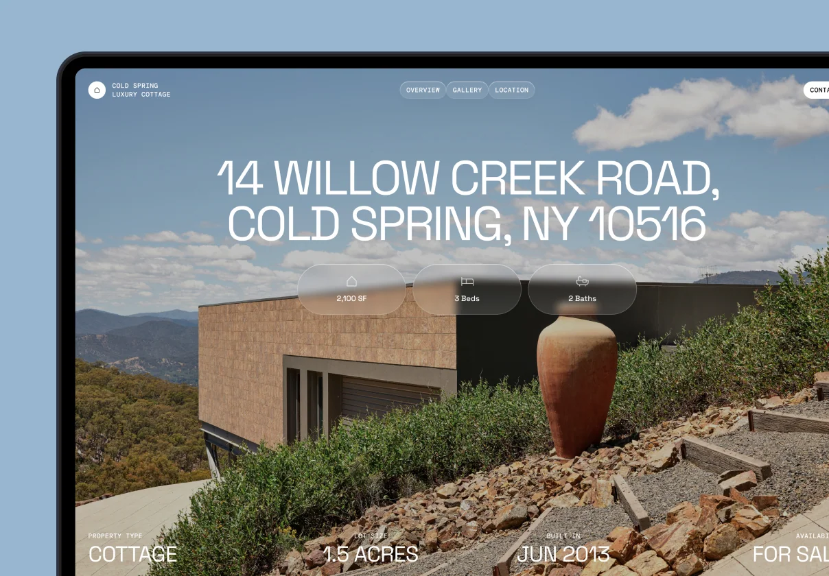 Cottage – Property Landing Page