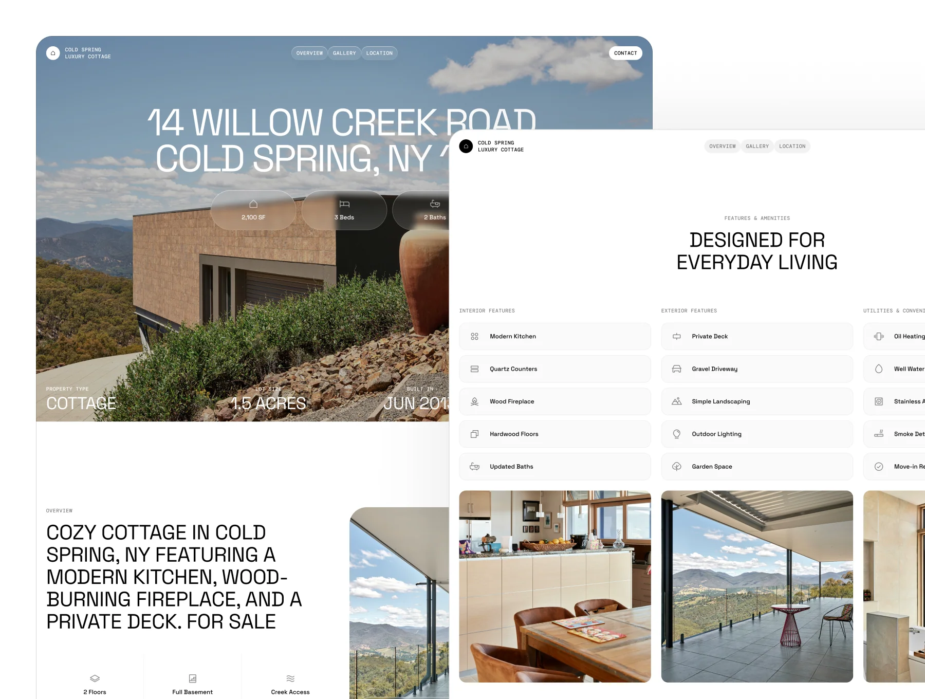 Cottage – Property Landing Page 2