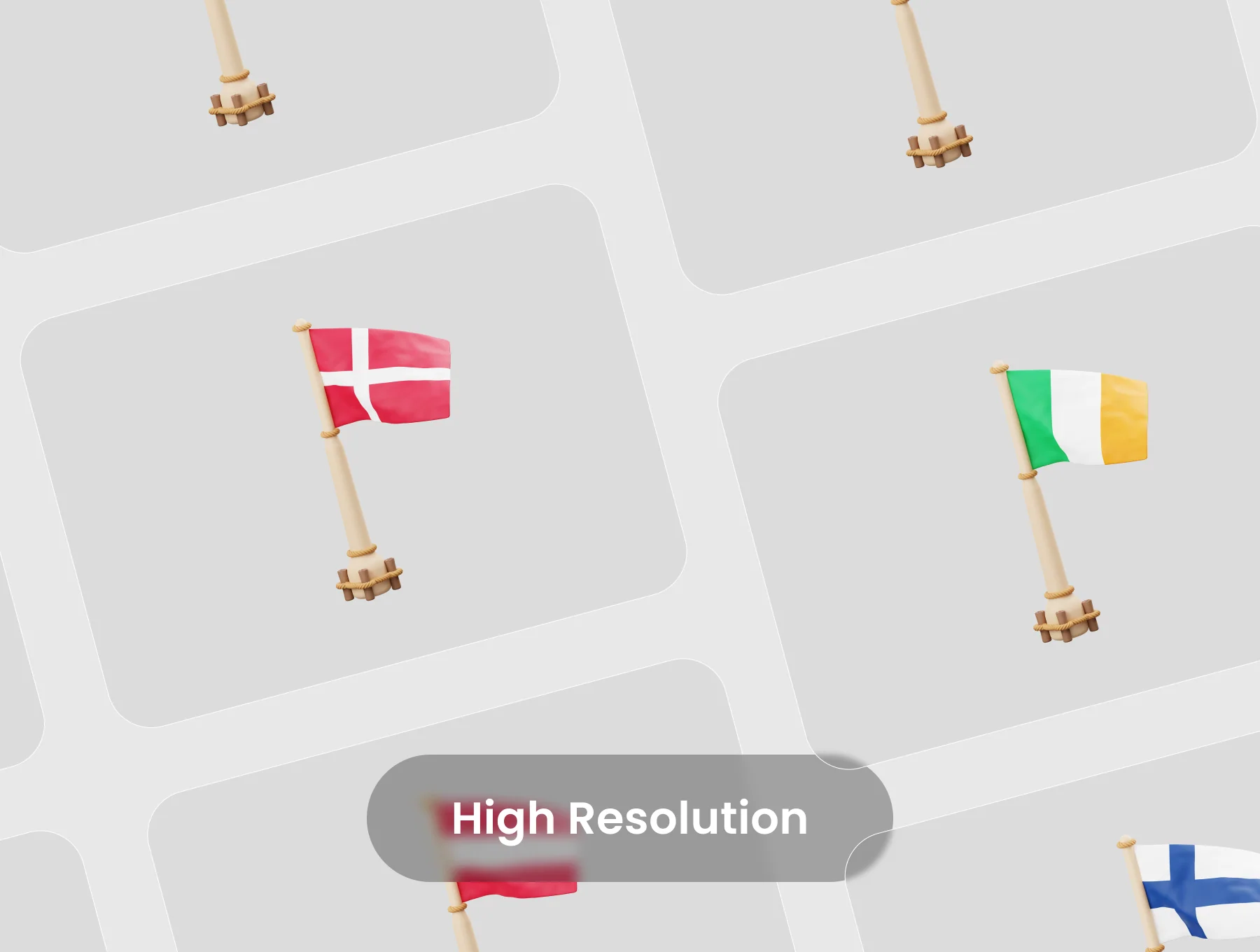 Country Flag 3D Illustration 5