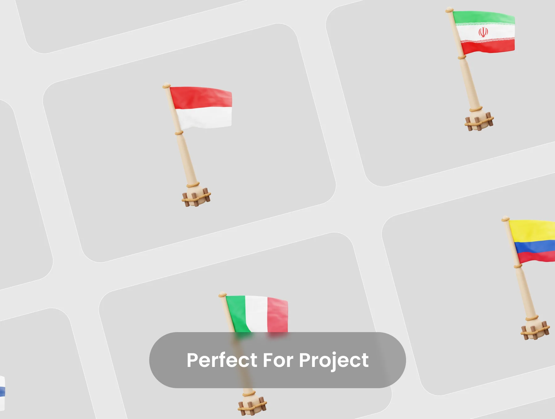 Country Flag 3D Illustration 6
