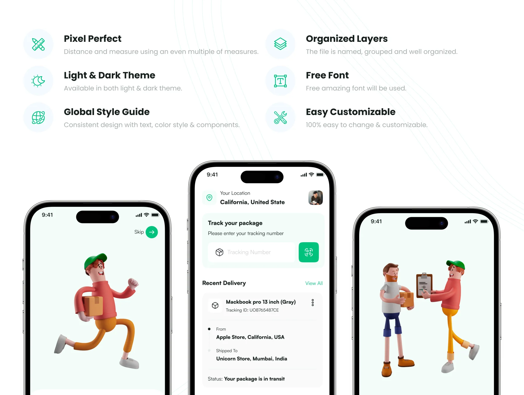 Courier App UI Kit 2