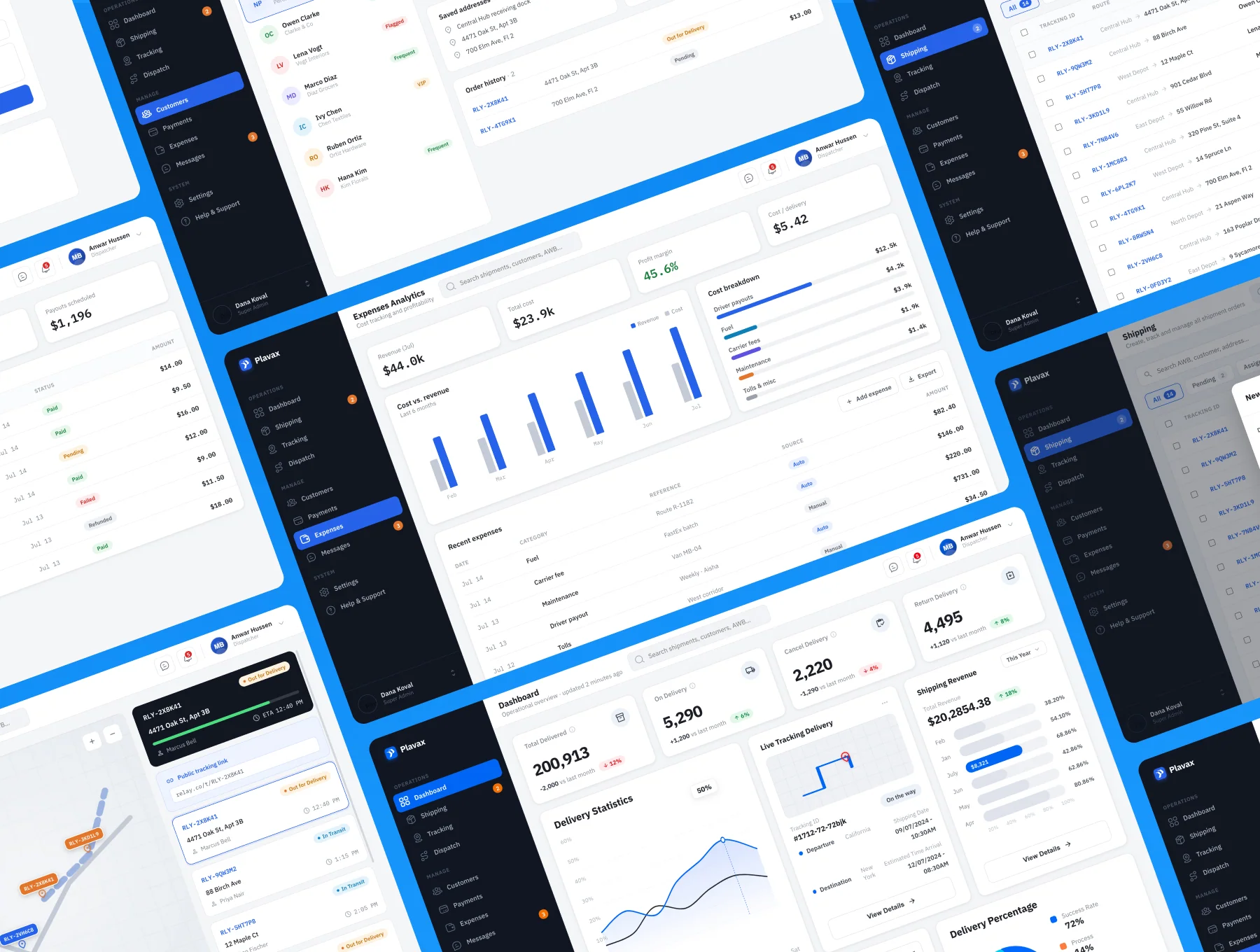 Courier Shipment Management HTML Web App Design 3