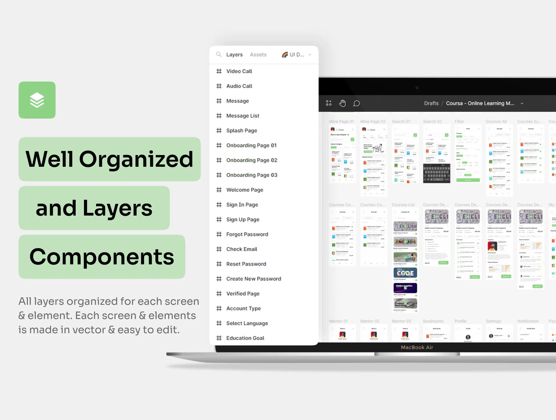 Coursa - Online Learning Mobile App UI Kit 4