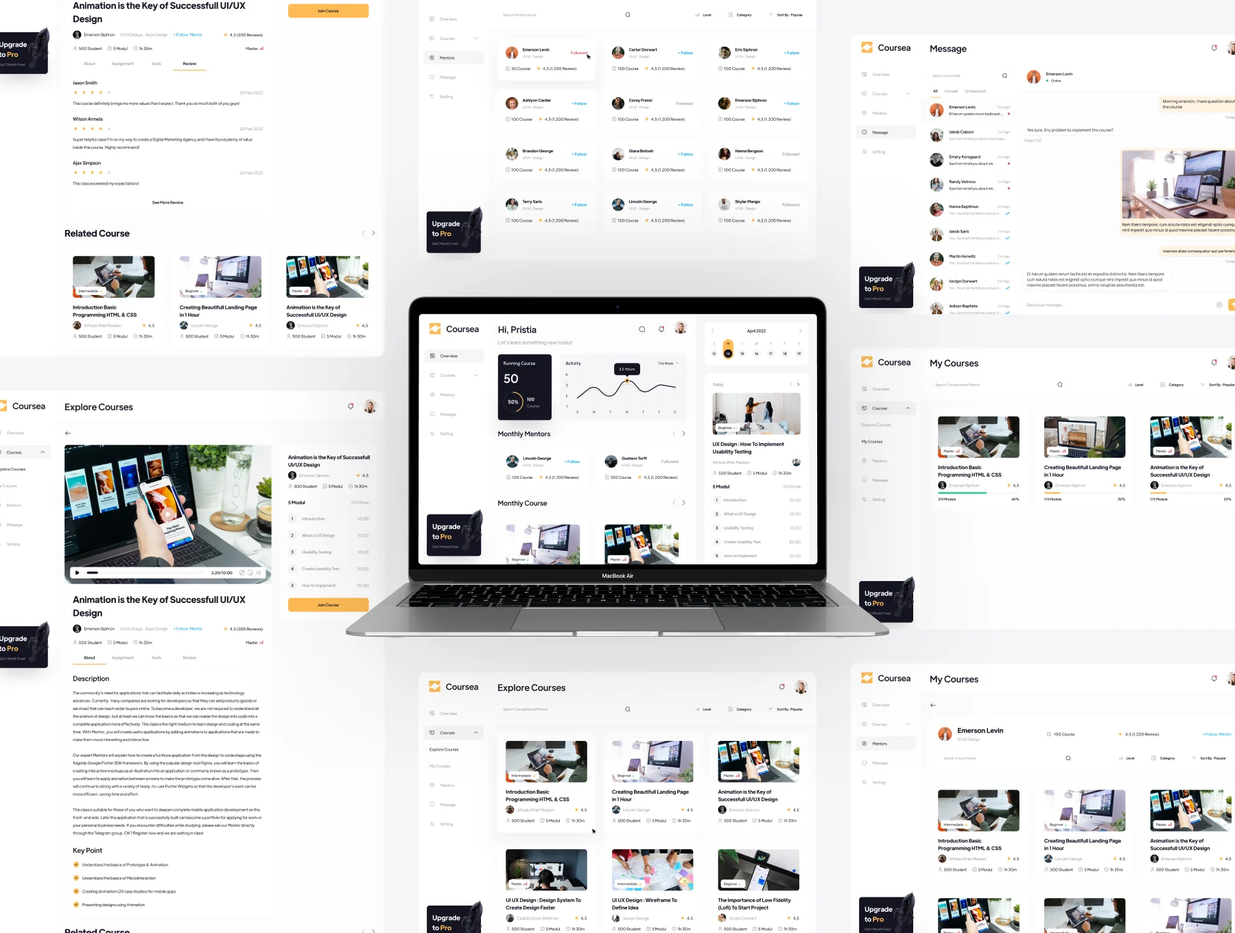Coursea - Course Dashboard UI Kit 3