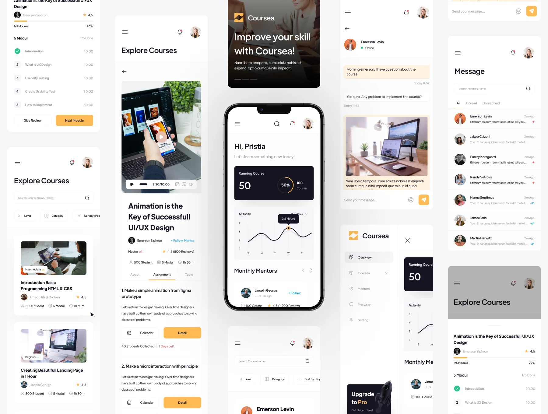 Coursea - Course Dashboard UI Kit 4