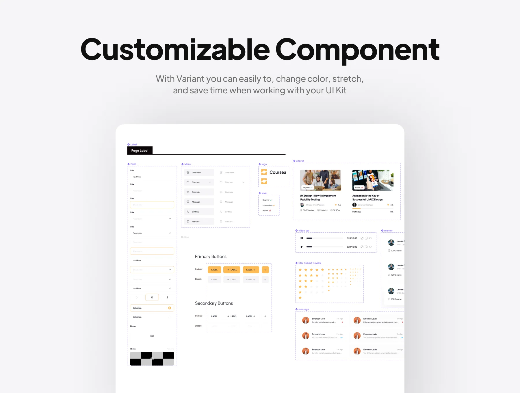 Coursea - Course Dashboard UI Kit 6