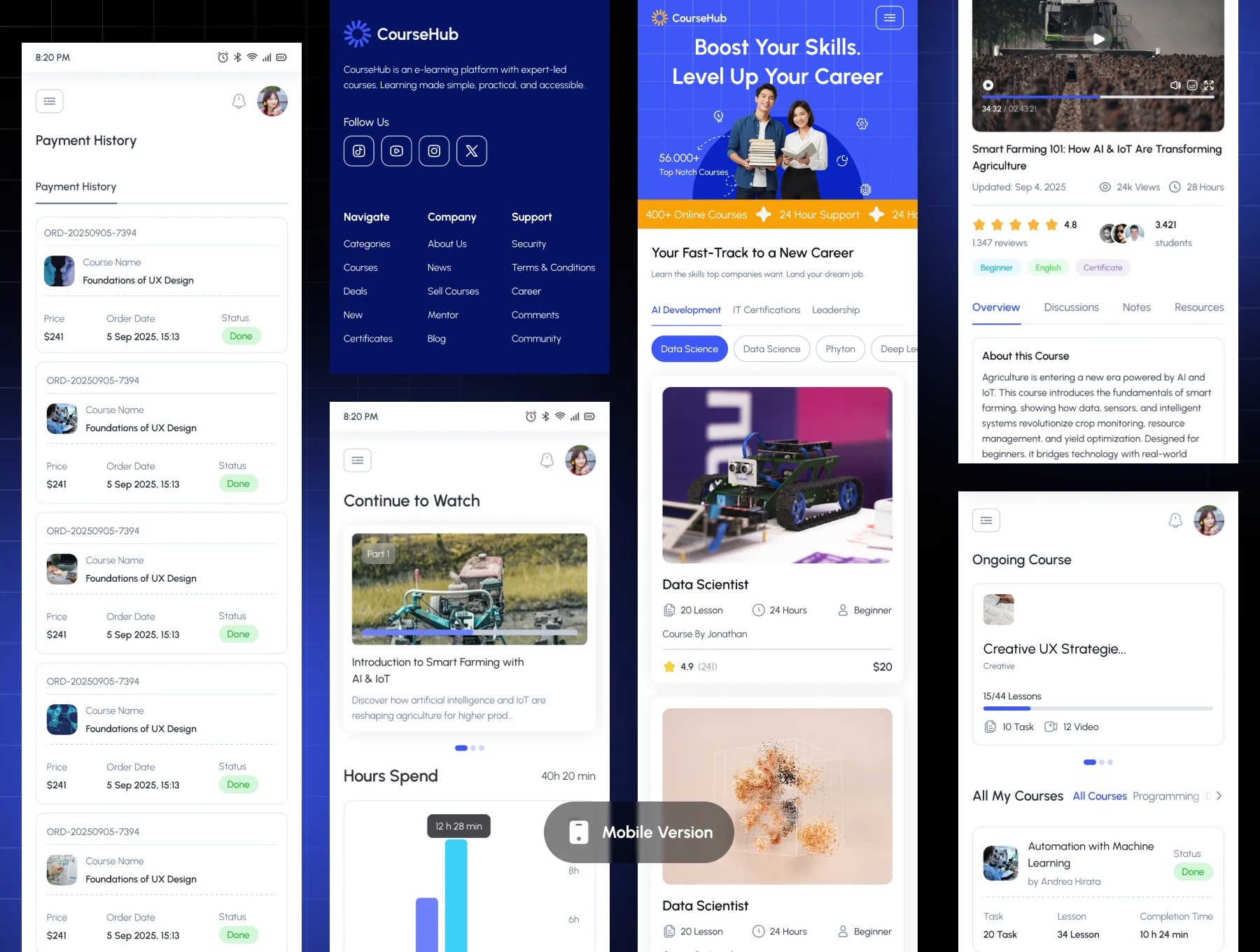 CourseHub - Online Course UI Kit 4