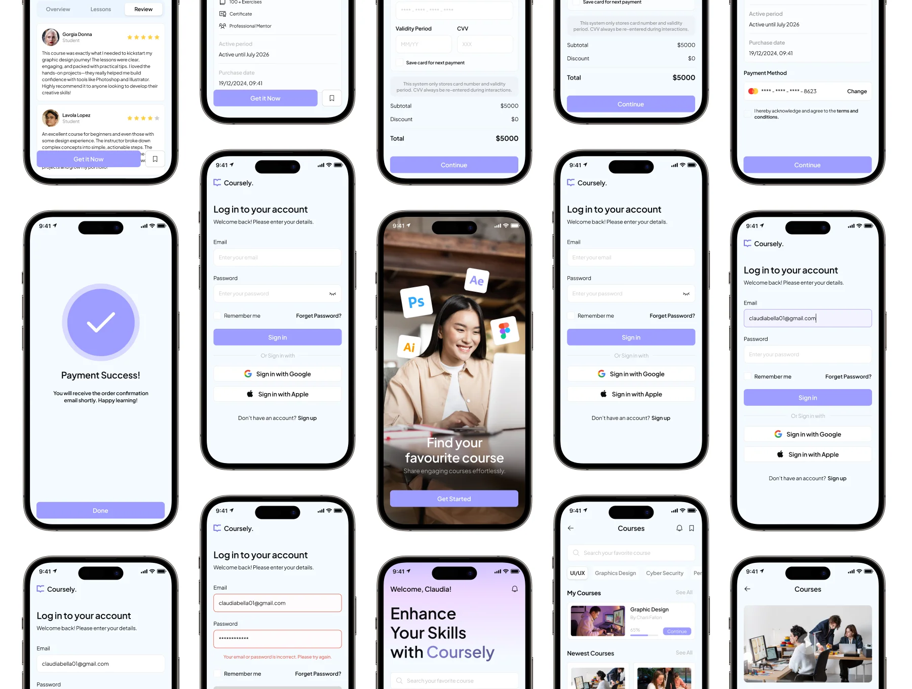 Coursely – LMS Mobile UI Kit 4