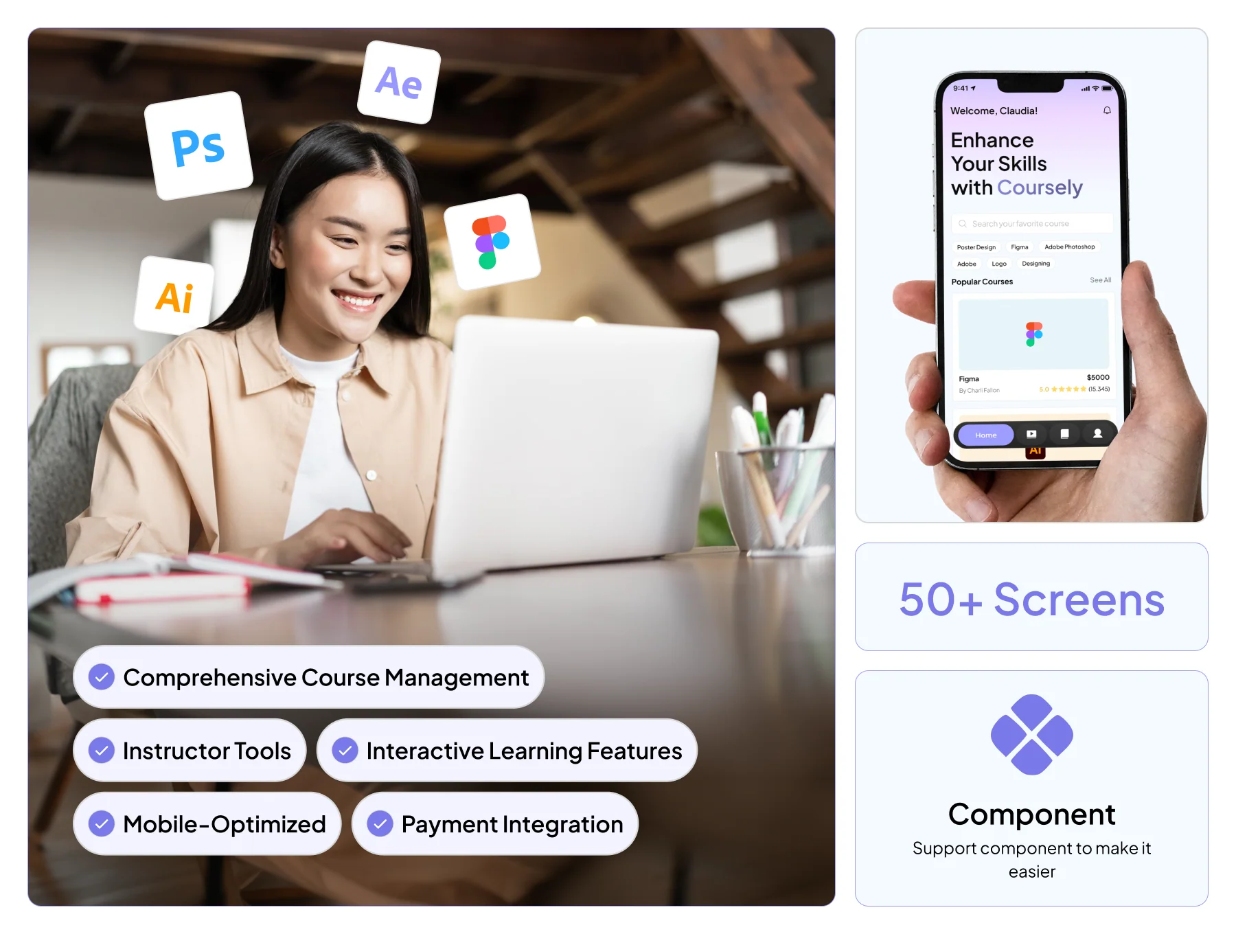 Coursely – LMS Mobile UI Kit 5
