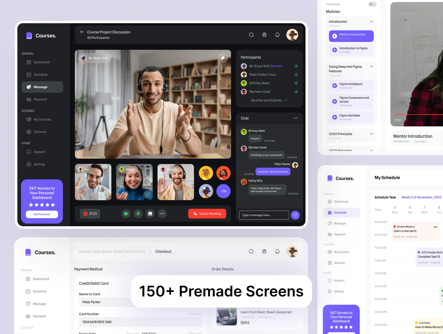 Courses - Courses Dashboard UI KIT 3
