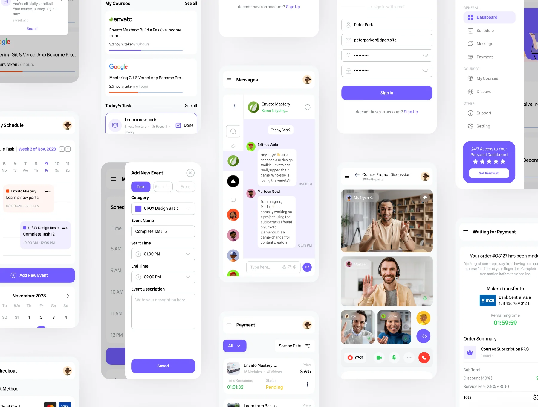 Courses - Courses Dashboard UI KIT 6